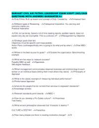 EARHART CIVIL AIR PATROL LEADERSHIP EXAM SCRIPT 2025/2026 QUESTIONS WITH ANSWERS GUARANTEE