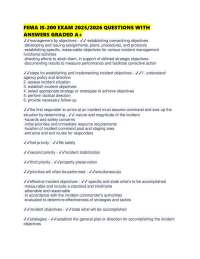 FEMA IS-200 EXAM 2025/2026 QUESTIONS WITH ANSWERS GRADED A+