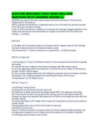 ELEVATOR MECHANIC STUDY GUIDE 2025/2026 QUESTIONS WITH ANSWERS GRADED A+