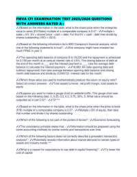 FMVA CFI EXAMINATION TEST 2025/2026 QUESTIONS WITH ANSWERS RATED A+