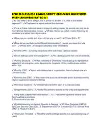 EPIC CLN 251/252 EXAMS SCRIPT 2025/2026 QUESTIONS WITH ANSWERS RATED A+