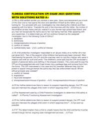 FLORIDA CERTIFICATION CPI EXAM 2025 QUESTIONS WITH SOLUTIONS RATED A+