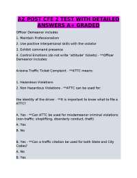 AZ POST CFE 2 TEST WITH DETAILED ANSWERS A+ GRADED