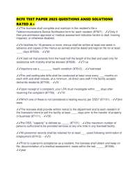 RCFE TEST PAPER 2025 QUESTIONS ANSD SOLUTIONS RATED A+