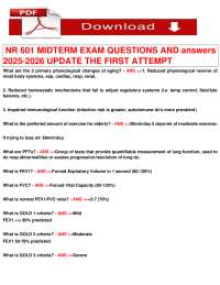 NR 601 Midterm Exam Questions and Answers: Comprehensive Study Guide