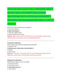 Adult Health Exam Questions and Answers 2025
