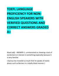 TOEFL Vocabulary with Questions and Answers