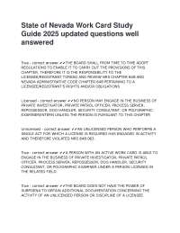 Nevada Work Card Study Guide: 2025 Updated Questions and Answers