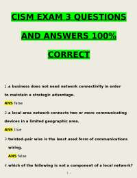 CISM Exam Questions and Answers