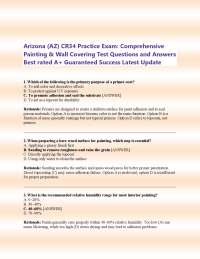 Arizona (AZ) CR34 Practice Exam: Comprehensive Painting & Wall Covering Test Questions and