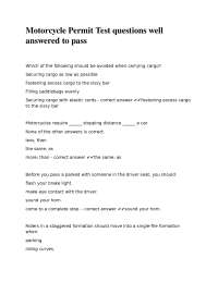 Motorcycle Permit Test: Comprehensive Q&A Guide