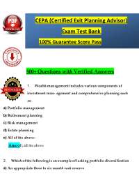 CEPA Exam Prep: Certified Exit Planning Advisor Test Bank with 500+ Verified Q&A 2025