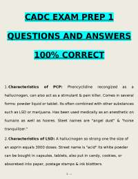 CADC Exam Prep: Questions and Answers on Psychoactive Substances