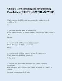 Programming Foundations: Questions and Answers
