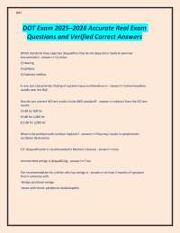 DOT Exam Questions and Answers 2025-2026