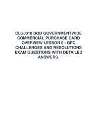 GPC Challenges and Resolutions: Exam Questions and Answers