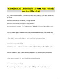 Biomechanics Final Exam Questions and Answers