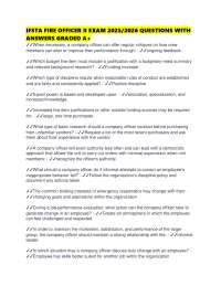 IFSTA FIRE OFFICER II EXAM 2025/2026 QUESTIONS WITH ANSWERS GRADED A+