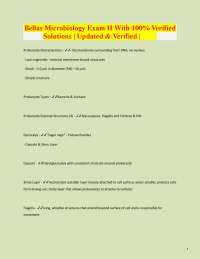 Microbiology Exam II: Prokaryote and Eukaryote Cell Structure and Function