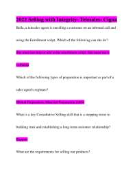 Cigna Telesales Compliance and Best Practices Quiz