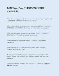 Programming Concepts: Q&A for Exam Prep