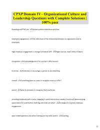 Organizational Culture and Leadership: Key Concepts and Practices