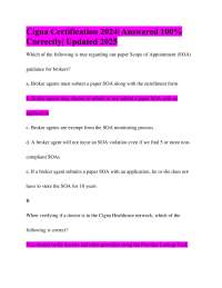 Cigna Certification 2024| Answered 100% Correctly| Updated 2025 Which of the following is