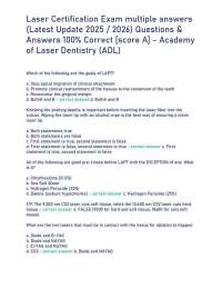 Laser Dentistry Certification Exam: Questions and Answers (2025/2026)