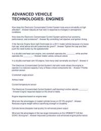ADVANCED VEHICLE TECHNOLOGIES Exam With Questions and 100% Verified Answers