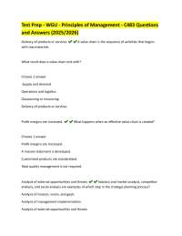 Principles of Management Exam Questions and Answers