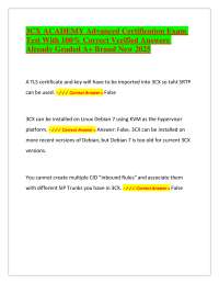 3CX ACADEMY Advanced Certification Exam Test With 100% Correct Verified Answers Already Gr
