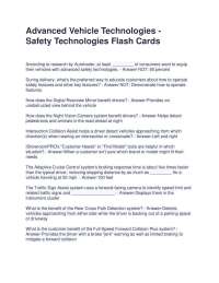 Advanced Vehicle Technologies - Safety Technologies Flash Cards Exam Questions and Correct