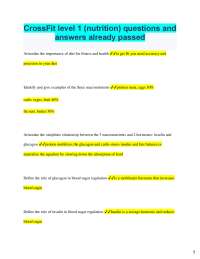 2025 CrossFit level 1 (nutrition) questions and answers already passed Articulate the im