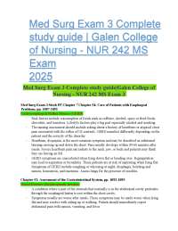 Med Surg Exam 3 Study Guide: Gastrointestinal Disorders