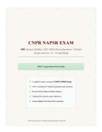 CNPR NAPSR Exam Questions and Answers 2025-2026