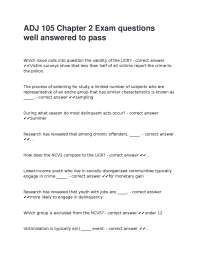 ADJ 105 Chapter 2 Exam Questions and Answers