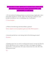 Genetics and Cell Division Exam Questions and Answers