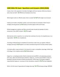 Organizational Behavior and Leadership - Practice Exam Questions and Answers