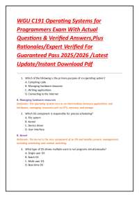 Operating Systems Exam Questions and Answers