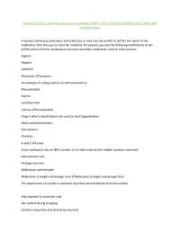 Pharmacy Technician Knowledge Exam: Questions and Answers