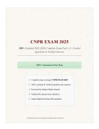 CNPR Exam 2025: Questions and Verified Answers