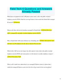 2025 Field Tech 6 Questions and Answers Already Passed Which piece of equipment in the V