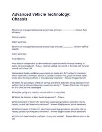 Advanced Vehicle Technology: Chassis - Q&A