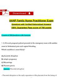 Family Nurse Practitioner Exam Questions with Rationales