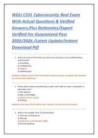 Cybersecurity Exam Questions and Answers 2025/2026
