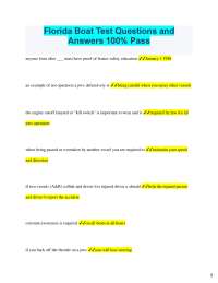 2025 Florida Boat Test Questions and Answers 100% Pass anyone born after ___ must have p