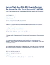 Maryland State Exam 2025–2026 Accurate Real Exam Questions and Verified Correct Answers