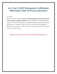 NAMS Menopause Certification Exam Study Guide: Practice Questions and Key Concepts