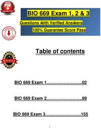 Complete BIO 669 Exam 2 study resource, updated for 2025, includes full set of questions w