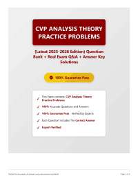 CVP Analysis Practice Problems and Theory Q&A
